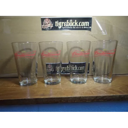 4 VERRES BUDWEISER 50CL HT 14.80CM