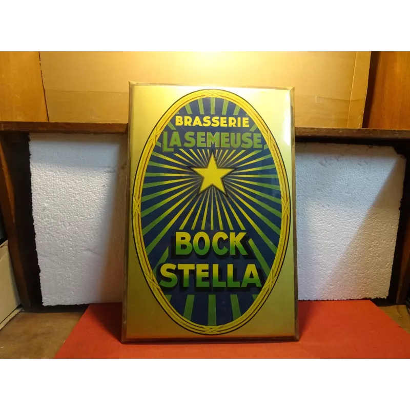 GLACOIDE BRASSERIE LA SEMEUSE BOCK STELLA 46.50CM X31CM GLACOIDE BRASSERIE LA SEMEUSE BOCK STELLA 46.50CM X31CM