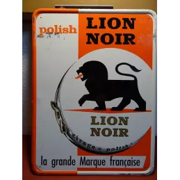 TOLE CIRAGE LION NOIR 40CM X30CM
