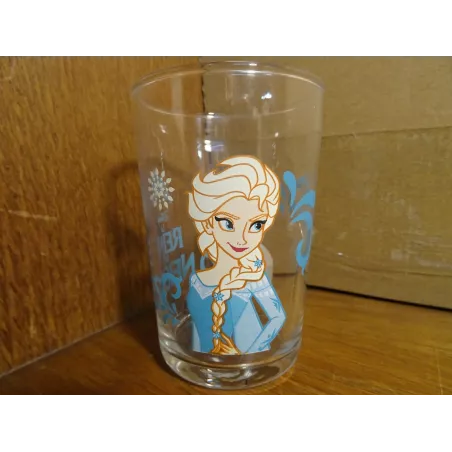 1 VERRE  MOUTARDE AMORA  DISNEY  REINE DES NEIGES  HT.9.50CM