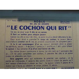 LE COCHON QUI RIT  6 JOUEURS  RARE ANCIEN JEU ANNEE 1957/1960 VENDU DANS SON JUS IL EST COMPLET ET IL EST EN BON ETAT