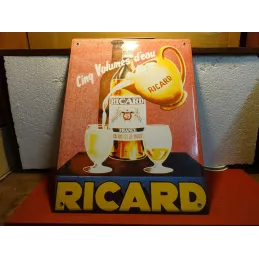 PLAQUE EMAILLEE RICARD  46.50CM X 34CM