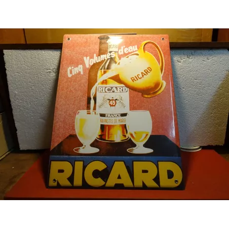 PLAQUE EMAILLEE RICARD  46.50CM X 34CM