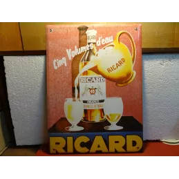 PLAQUE EMAILLEE RICARD  46.50CM X 34CM