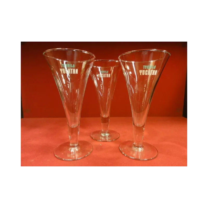 3 VERRES  TEQUILA  YUCATAN