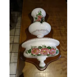 FONTAINE DECO EN FAIENCE  HT 75CM  LARGEUR 39CM