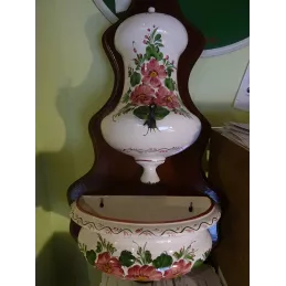 FONTAINE DECO EN FAIENCE  HT 75CM  LARGEUR 39CM