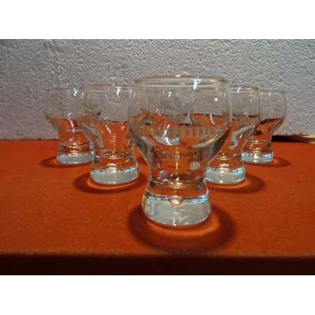 6 VERRES GRIOTTINES 5/6CLHT 6.80CM