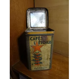 BOITE  CAFES L'ETOILE  GRENOBLE  17CM X10.50CM X10.50CM