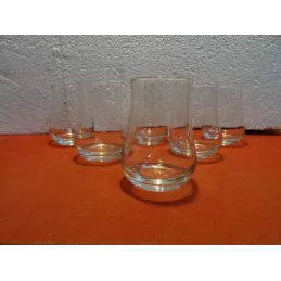 6 VERRES GLENFIDDICH 8/10CL HT 8CM