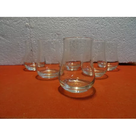 6 VERRES GLENFIDDICH 8/10CL HT 8CM