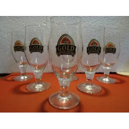 6 VERRES GOLD DE KANTERBRAU 25CL HT 16.70CM