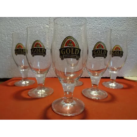 6 VERRES GOLD DE KANTERBRAU 25CL HT 16.70CM