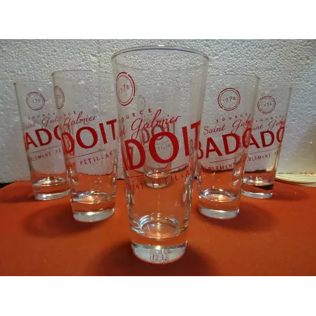 6 VERRES  BADOIT 33CL HT 16.20CM