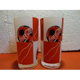2 VERRES COCA-COLA  FRANCE 98  25CL HT 13.50CM