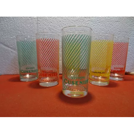 6 VERRES SIROP CUSENIER 25CL HT.13.50CM