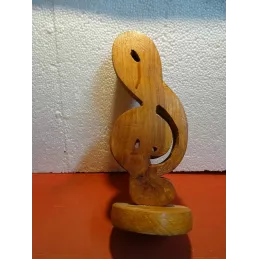 CLE DE SOL EN BOIS HT 28CM