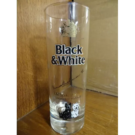 6 VERRES BLACK&WHITE  TUBO 25CL HT.16CM