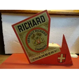 CARTON PRESENTOIR VERMOUTH RICHARD CHAMBERY 37CM X27CM
