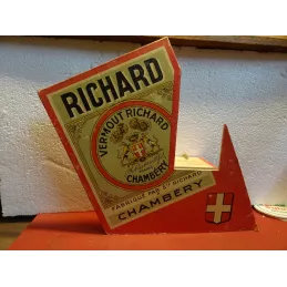 CARTON PRESENTOIR VERMOUTH RICHARD CHAMBERY 37CM X27CM