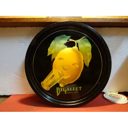 PLATEAU BIGALLET  EN TOLE  DIAMETRE 36CM