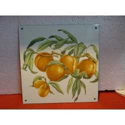 PLAQUE EMAILLEE FRUITS 25CM...
