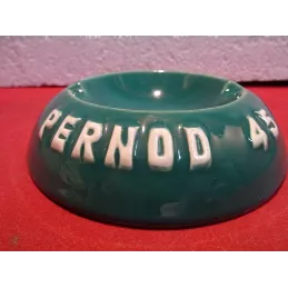 CENDRIER PERNOD 45 VERT DIAMETRE 13CM