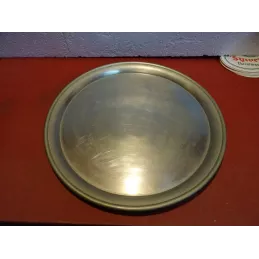 PLATEAU EN METAL ARGENTE  DIAMETRE 29CM