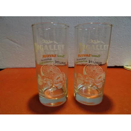 2 VERRES BIGALLET  HT 13.50CM