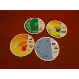 4 SOUS BOCK  EN LIEGE  BADOIT EVIAN  VOLVIC