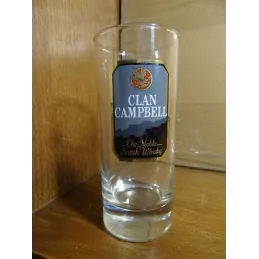 6 VERRES CLAN CAMPBEL  22CL HT 13CM