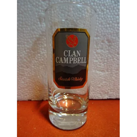 6 VERRES CLAN CAMPBELL 22CL HT 13CM