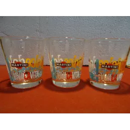3 VERRES MARTINI COLLECTOR HT 8.80CM