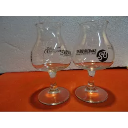 2 VERRES SAVEUR BIERE 15CL HT.14.50CM