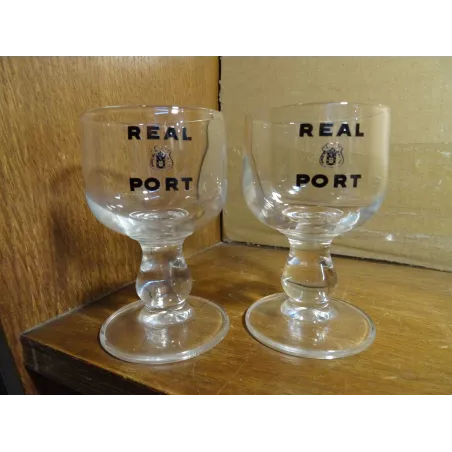 2 VERRES  REAL PORT 10CL HT.9.80CM