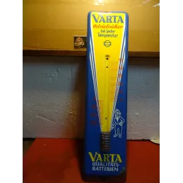 PLAQUE EMAILLEE THERMOMETRE VARTA 51CM X13CM