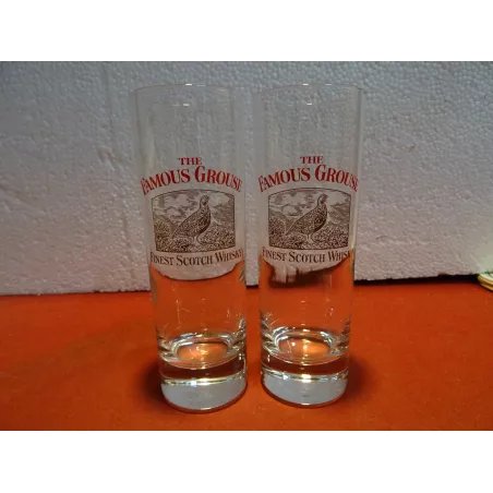 2 VERRES THE FAMOUS GROUSE 22CL HT.15.20CM