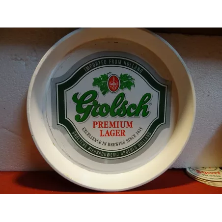 PLATEAU GROLSCH EN TOLE DIAMETRE 33CM  REBORD 4.50CM N°1