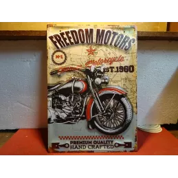 TOLE FREEDOM MOTORS  MOTO  40CM X28CM