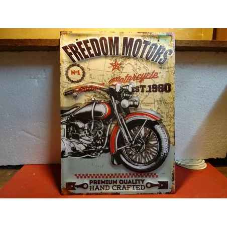 TOLE FREEDOM MOTORS  MOTO  40CM X28CM