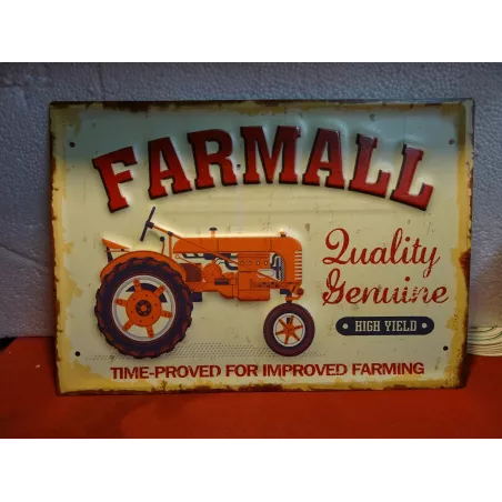 TOLE TRACTEUR FARMALL 40CM X28CM