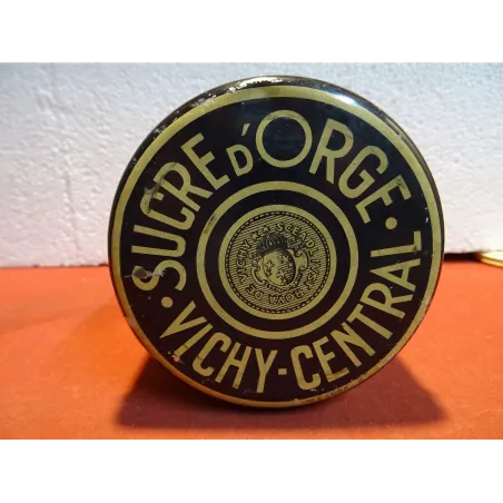 BOITE SUCRE D'ORGE VICHY  CENTRAL HT 8CM DIAMETRE 10.50CM