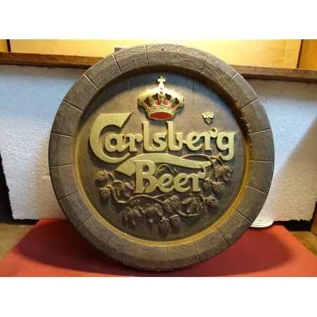 FOND DE TONNEAU CARLSBERG EN RESINE  DIAMETRE 40CM