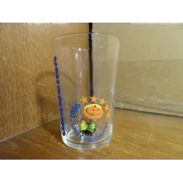 1 VERRE ORANGINA JUBILE 1986 HT 9.70CM