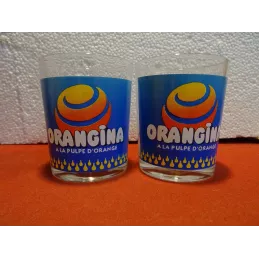 2 VERRES ORANGINA  HT 9.20CM