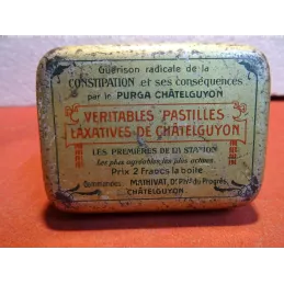 BOITE PASTILLES DIGESTIVES  DE CHATEL GUYON  8CM X6CM X2.50CM