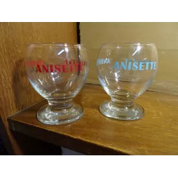 2 VERRES ANISETTE  17CL HT.9CM