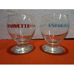 2 VERRES ANISETTE  17CL HT.9CM