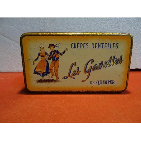 BOITE  CREPES DENTELLES LES GAVOTTES DE QUIMPER 18.50CM X10.50CM X4.70CM