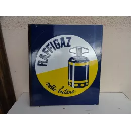 PLAQUE EMAILLEE RAFFIGAZ  DOUBLE FACE  50CM X44CM